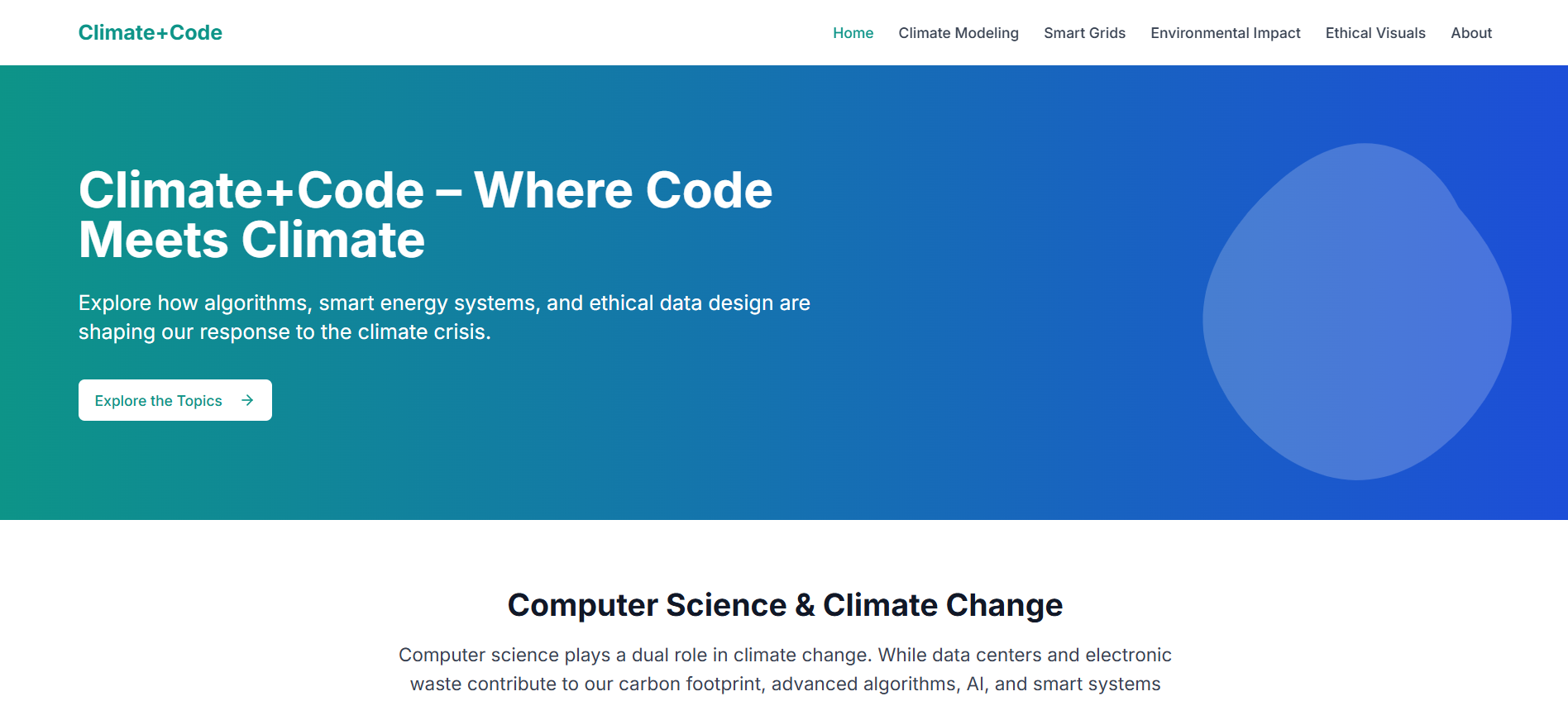 Climate code website